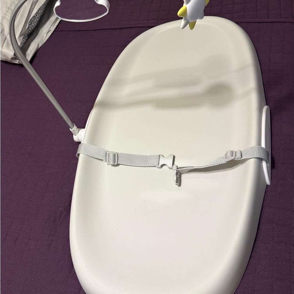 White Baby Changing Pad with Mobile